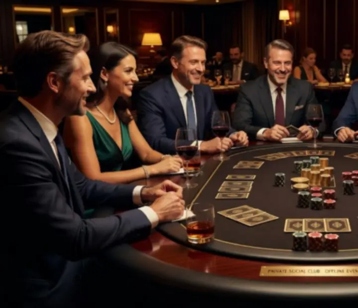 Luxurious poker table with premium setup ready for an exclusive social evening